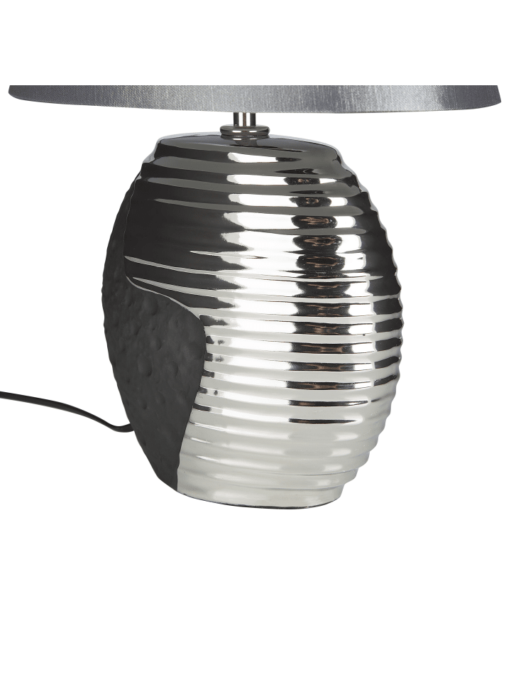 Beliani Tischleuchten ESLA in Grau/Schwarz/Silber - (W) 30 x (H) 41 x (L) 30 cm günstig kaufen onesize