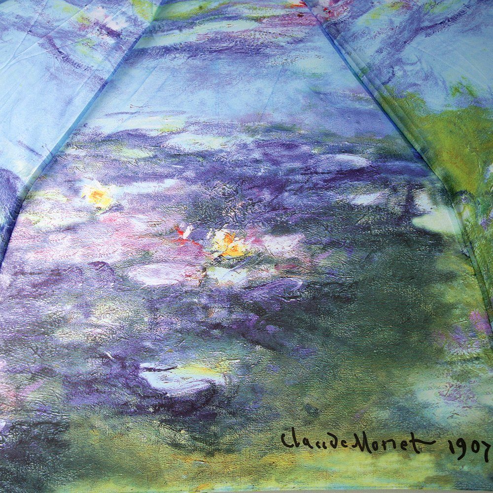 ROSEMARIE SCHULZ Heidelberg Taschenregenschirm Taschenschirm Automatik Regenschirm Seerosen Claude Monet, Auf/Zu -Automatik