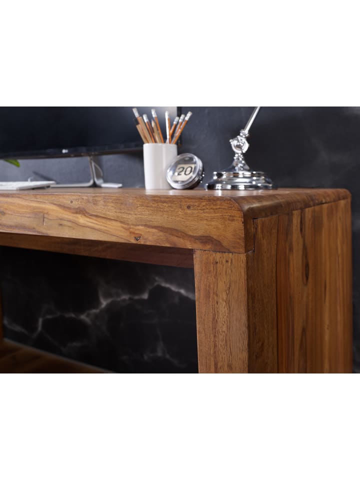 KADIMA DESIGN Schreibtisch BOHA Massiv-Holz Computertisch 160 cm breit in Massivholz günstig kaufen
