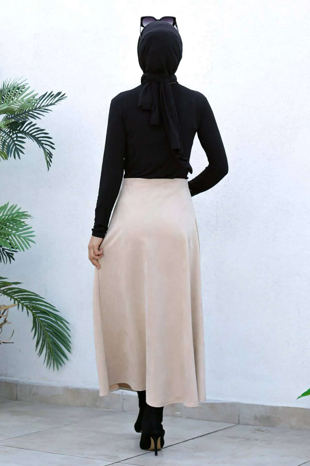 Tesettür Dünyası  Wildleder-Mevlana-Rock Tsd0036 Beige