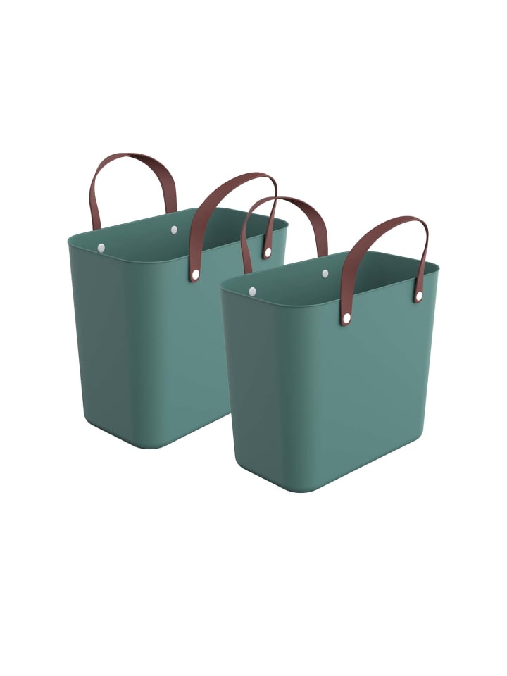 Rotho Albula 2er-Set Einkaufskörbe Taschen 25l in Mistelgrün günstig kaufen onesize