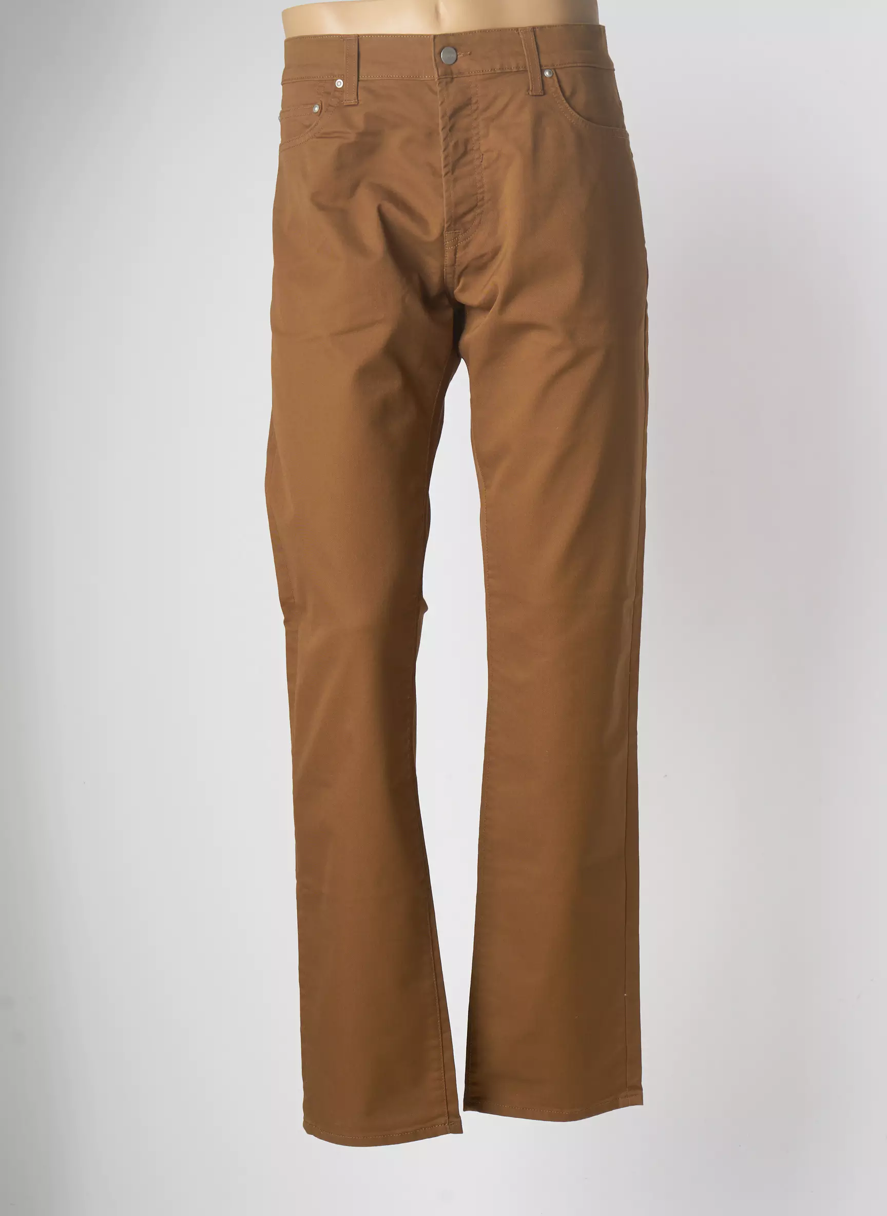 Carhartt Pantalons Droits Homme couleur marron