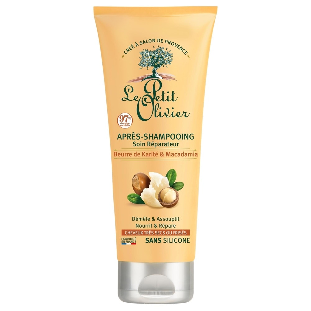 le petit olivier Après-Shampooing Soin Réparateur Beurrede Karité & Macadamia Après-Shampooing - Cheveux Très Secs ouFrisés