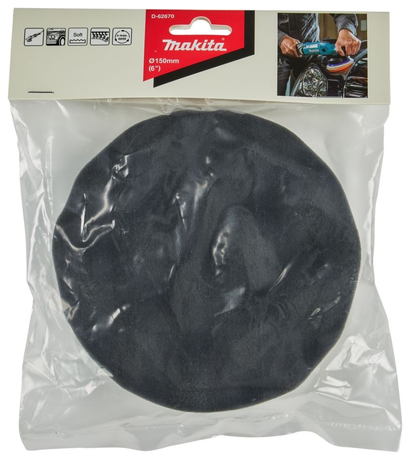 Burete de șlefuit Makita Accessories D-62670, negru, moale, fin, 150 mm