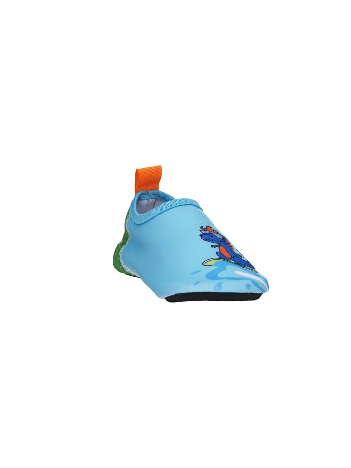 Playshoes Barfuß-Schuh Dino in Blau/Grün günstig kaufen