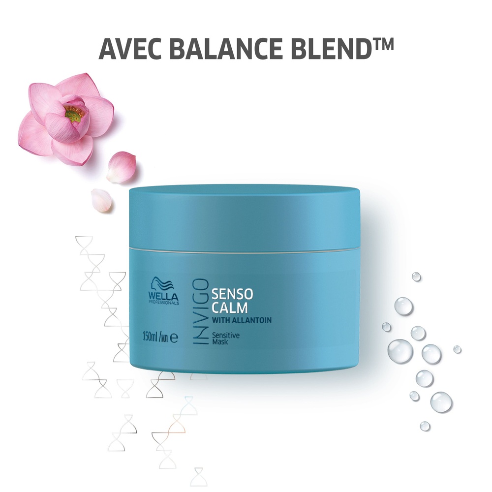 Wella Masque SENSO CALM BALANCE , Masque cuirchevelu sensible, 150ml Masque pour cuirs chevelus sensibles