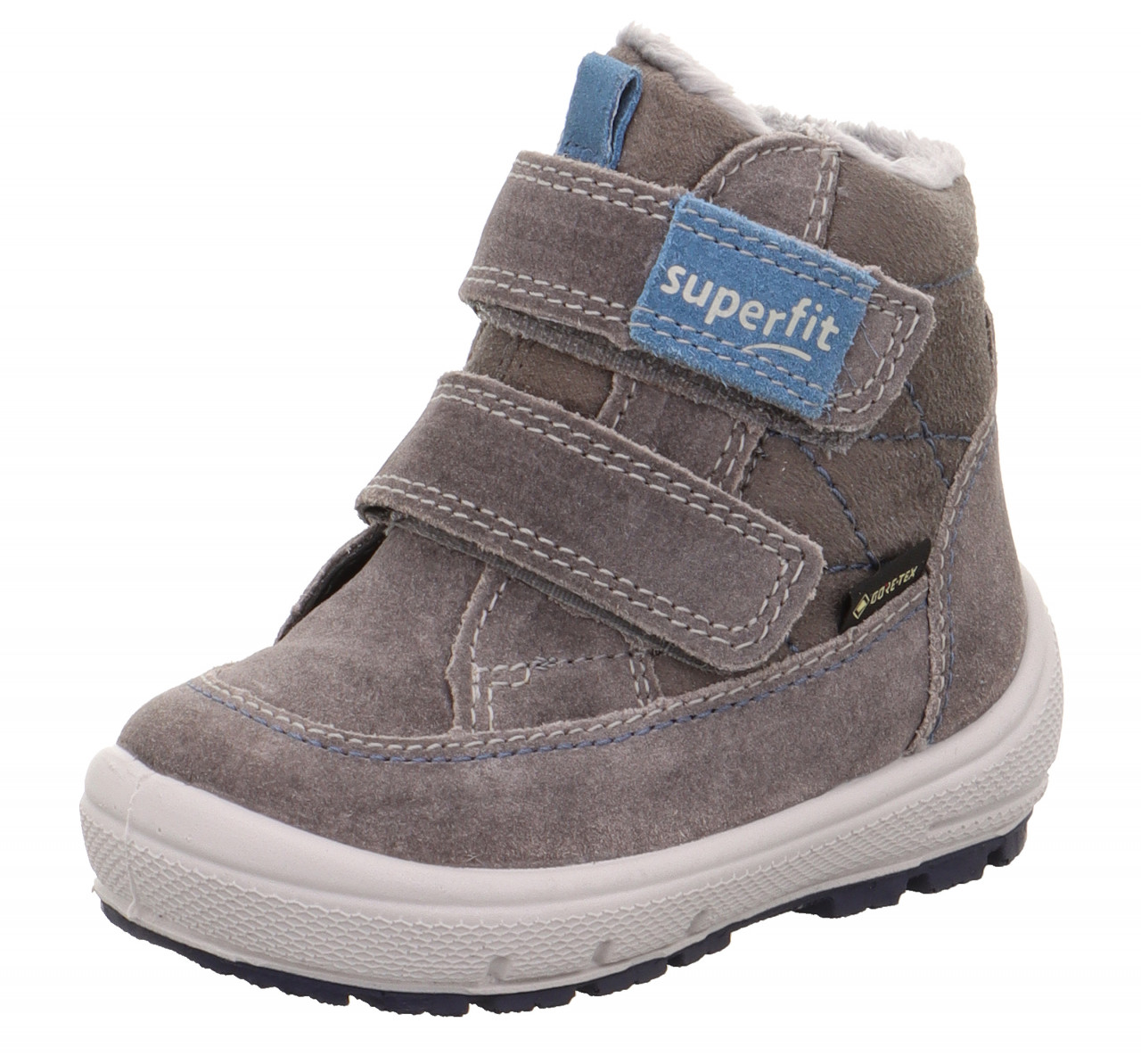 GROOVY - Grau/Blau Boots mit Klettverschluss