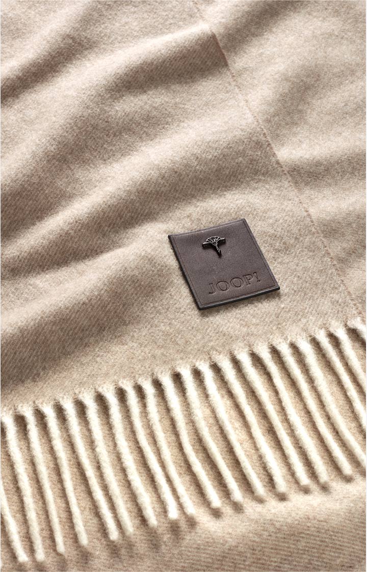 Kaschmir-Plaid JOOP! NOBLE in Natur-Beige