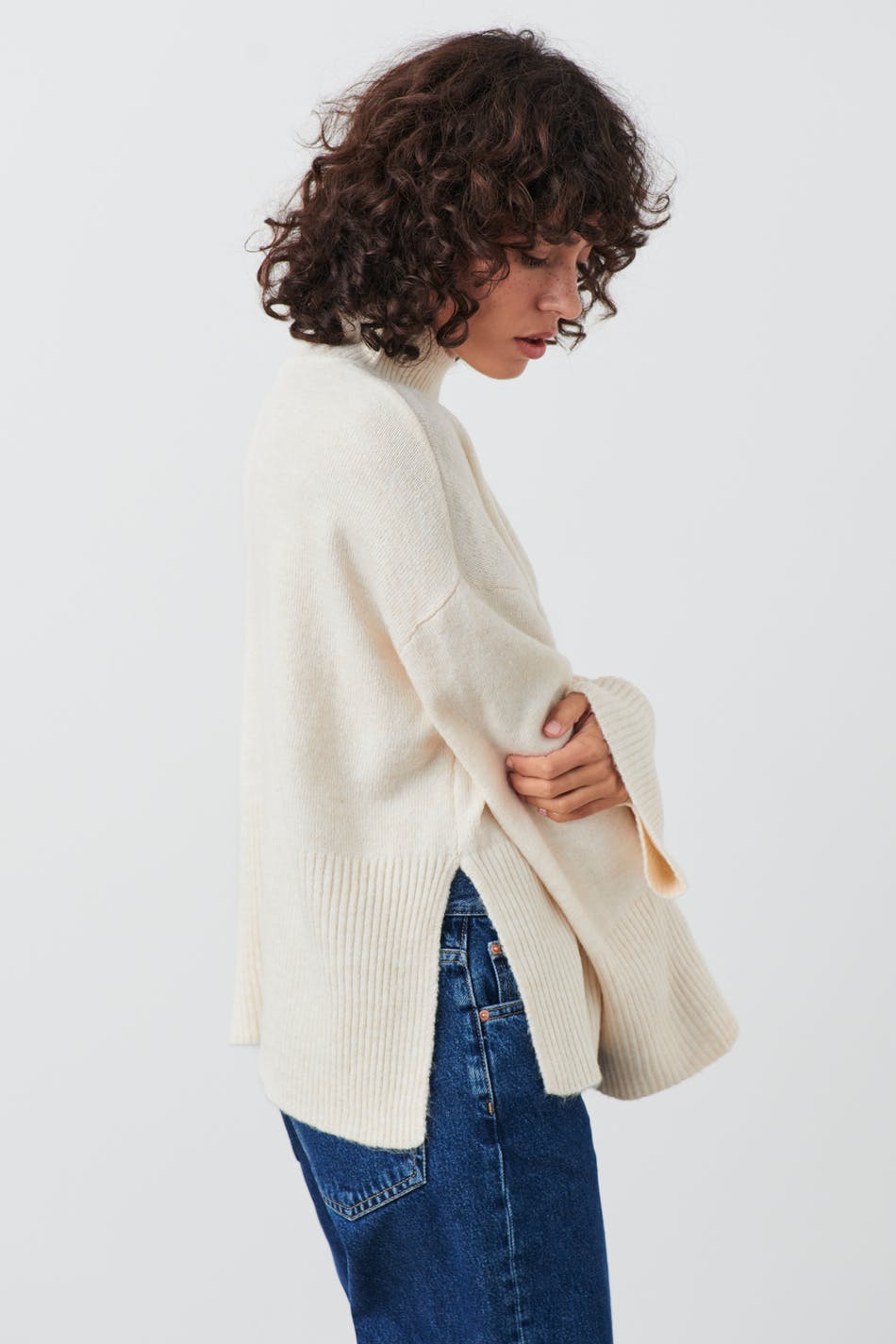 Turtleneck knit sweater