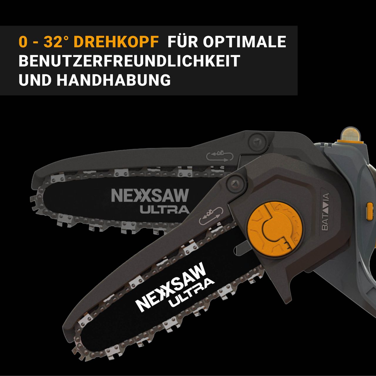 Batavia Nexxsaw V3 ULTRA 18V Brushless Akku-Einhand-Kettensäge 7' SET