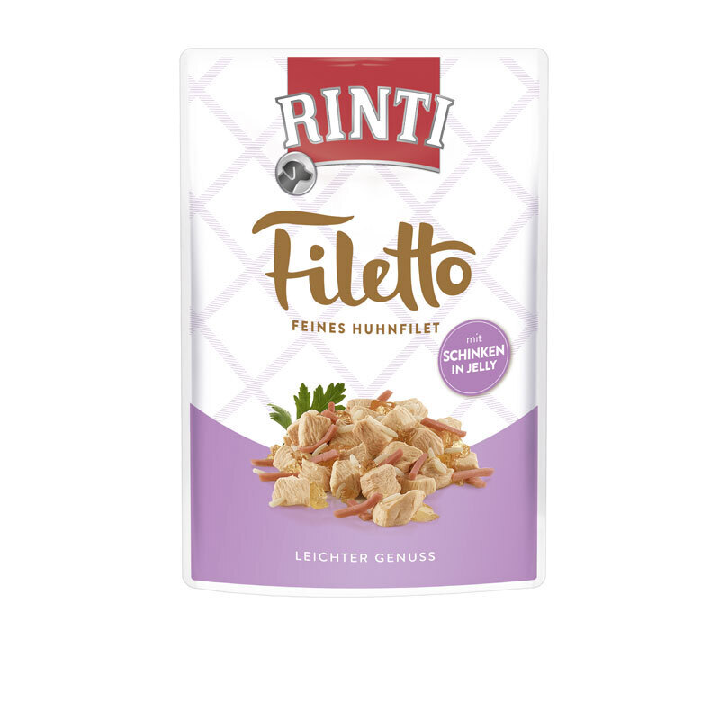 RINTI Hundenassfutter RINTI Filetto 24x100g Huhn & Schinken