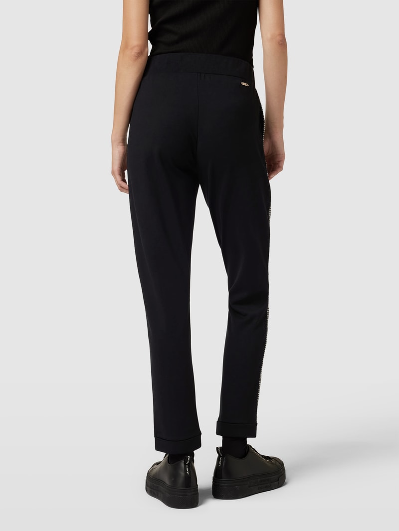 Sweatpants mit elastischem Bund in schwarz