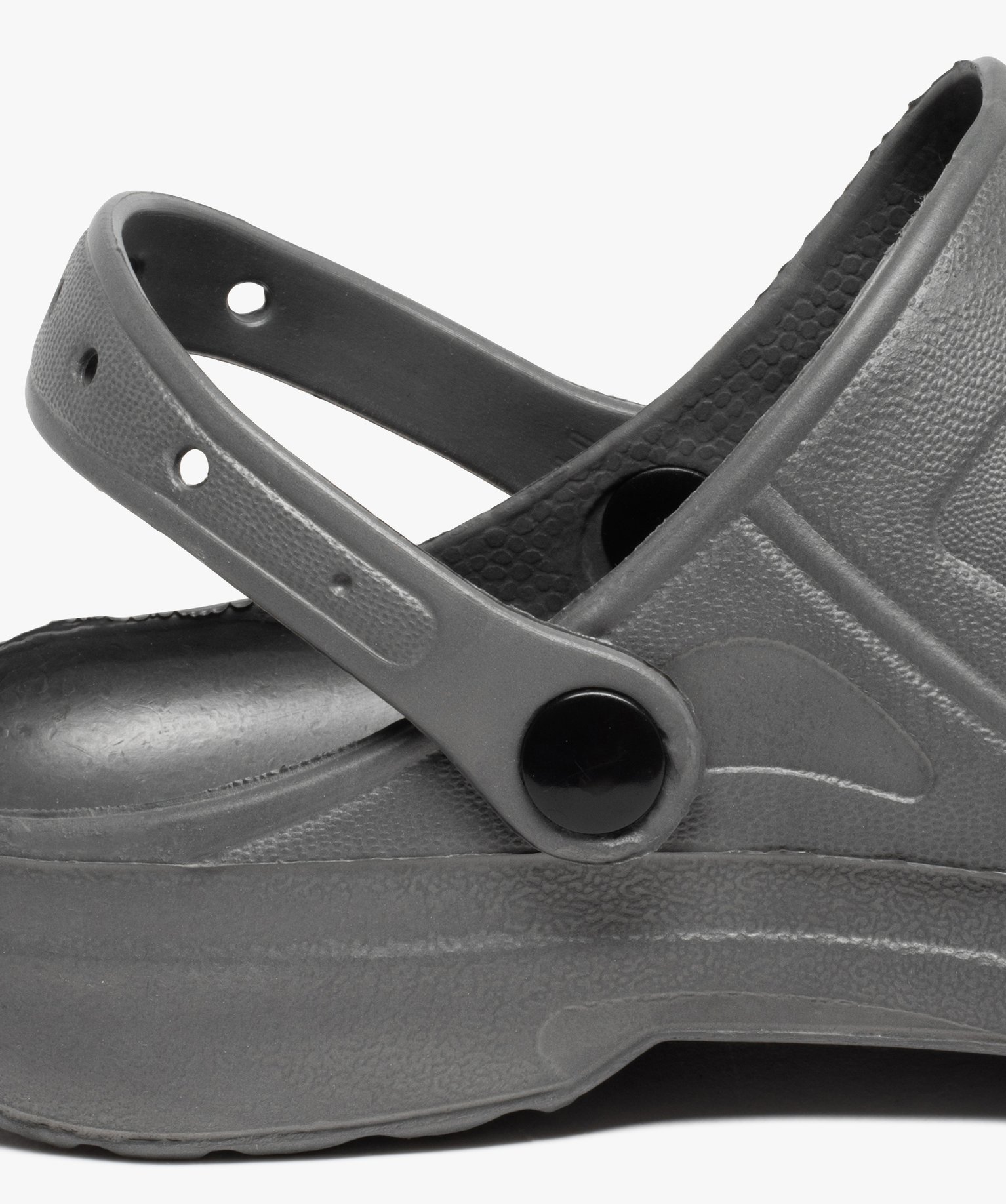 Sabots souples homme dessus uni perforé gris | GEMO