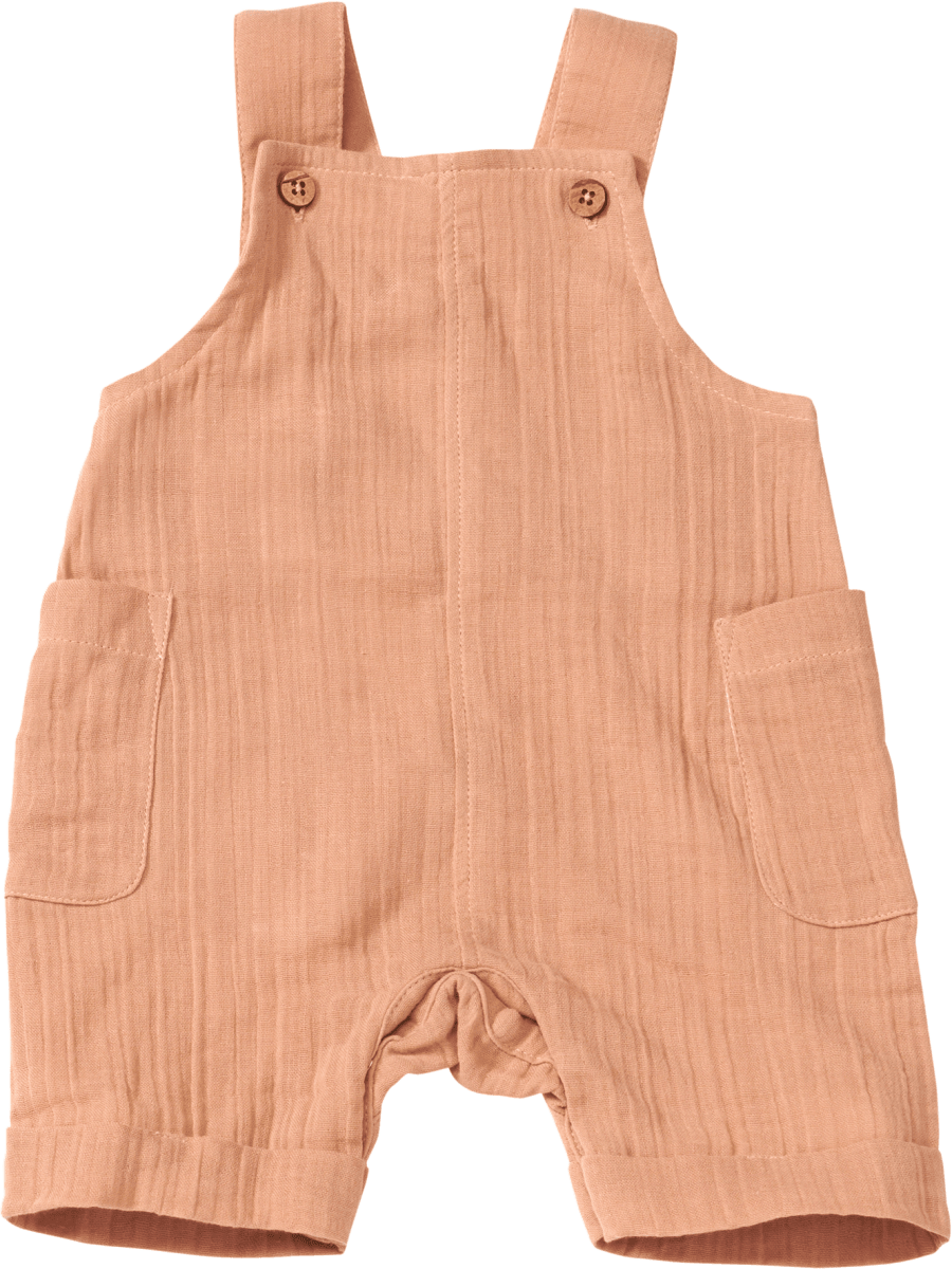Latzhose aus Musselin, rosa, Gr. 74, 1 St