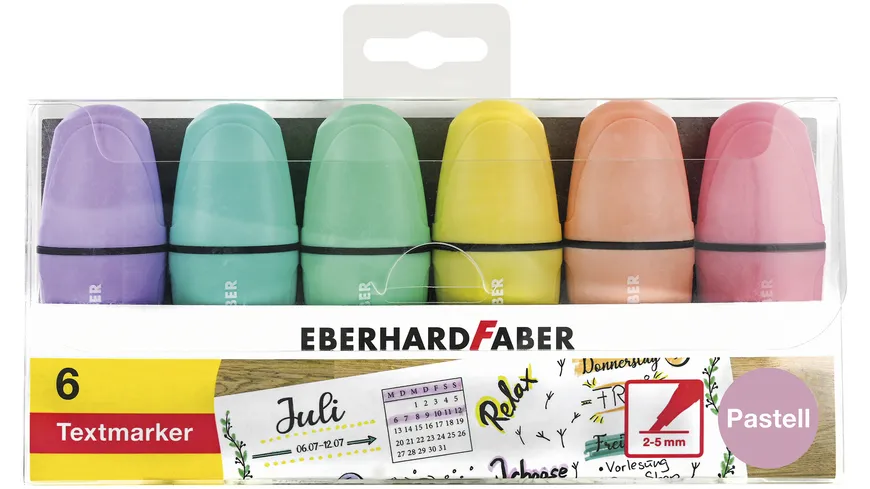 EBERHARD FABER Textmarker 6er Etui Pastell