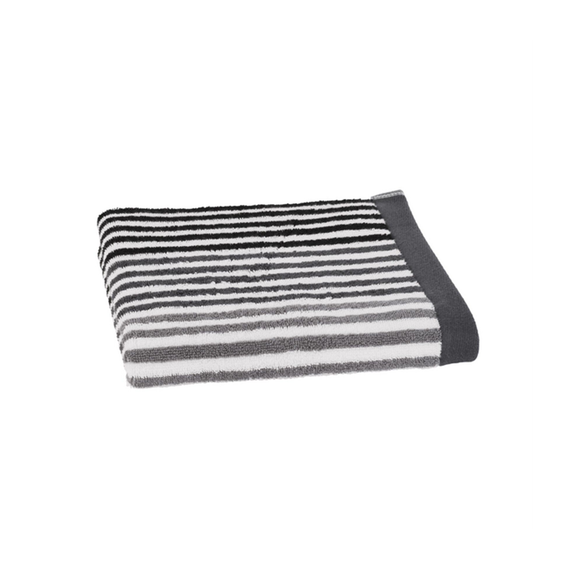 Serviette éponge coton rayure camaïeu