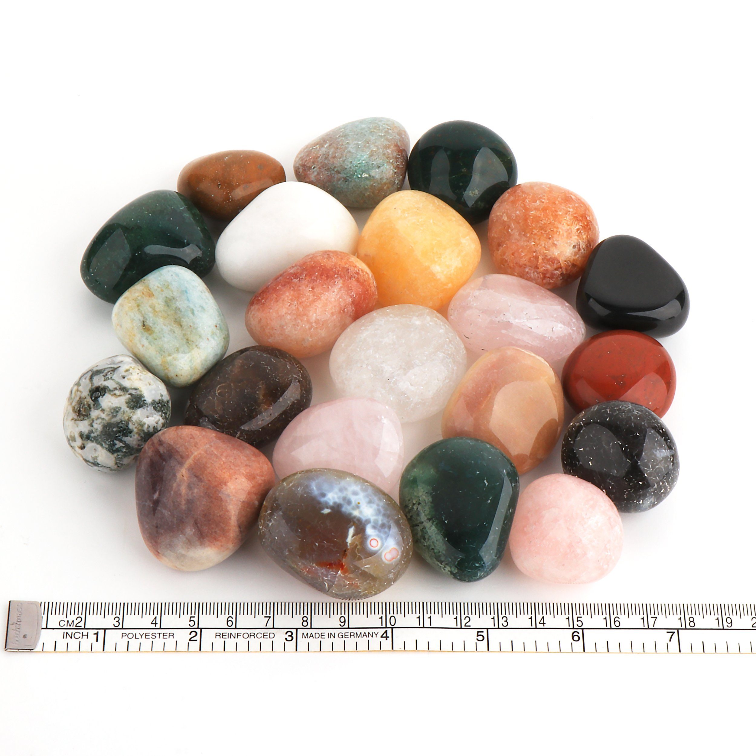 NKlaus Mineralstein 300g Indien Mix Trommelsteine Handschmeichler 35 -
