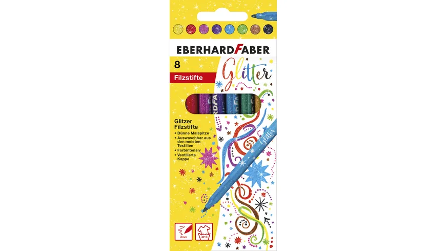 EBERHARD FABER  Filzstifte Glitzer mehrfarbig