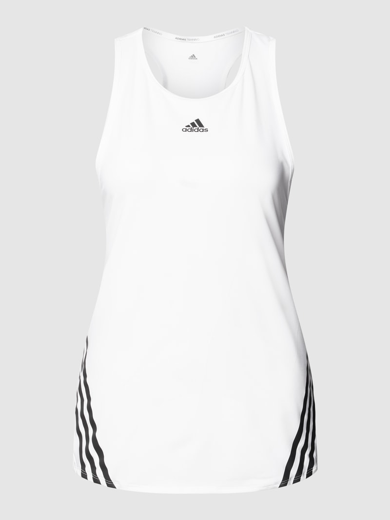 Tanktop mit Label-Print in weiß