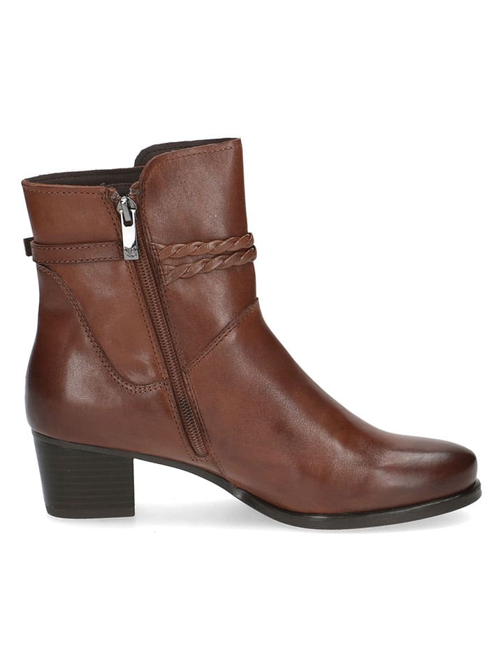 Caprice Leder-Stiefeletten in Braun günstig kaufen