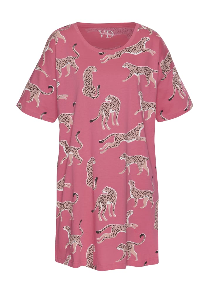 VIVANCE DREAMS Sleepshirt in pink-gemustert günstig kaufen