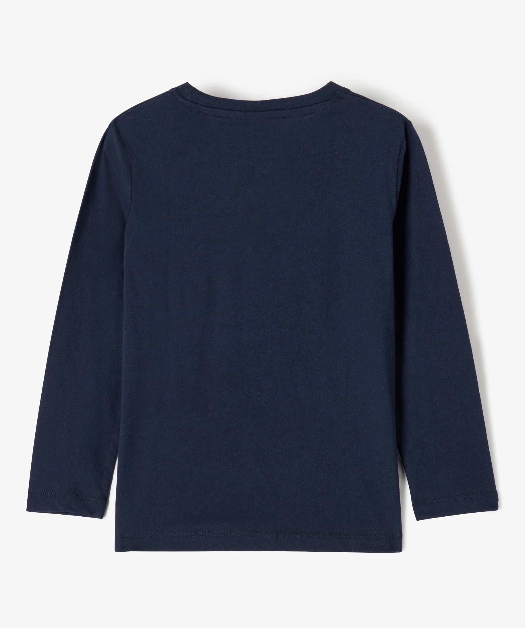 Tee-shirt Garçon à manches longues imprimé - Super Mario marine | GEMO