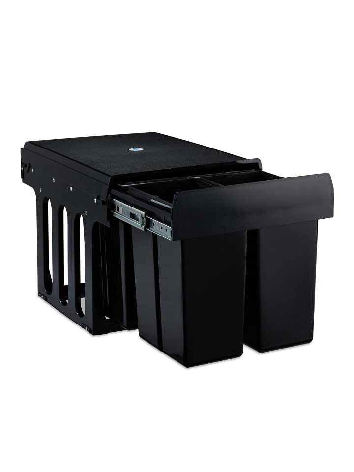 relaxdays Mülltrennsystem Schwarz 4x8L günstig kaufen onesize