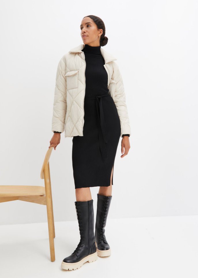 Ripp-Strickkleid