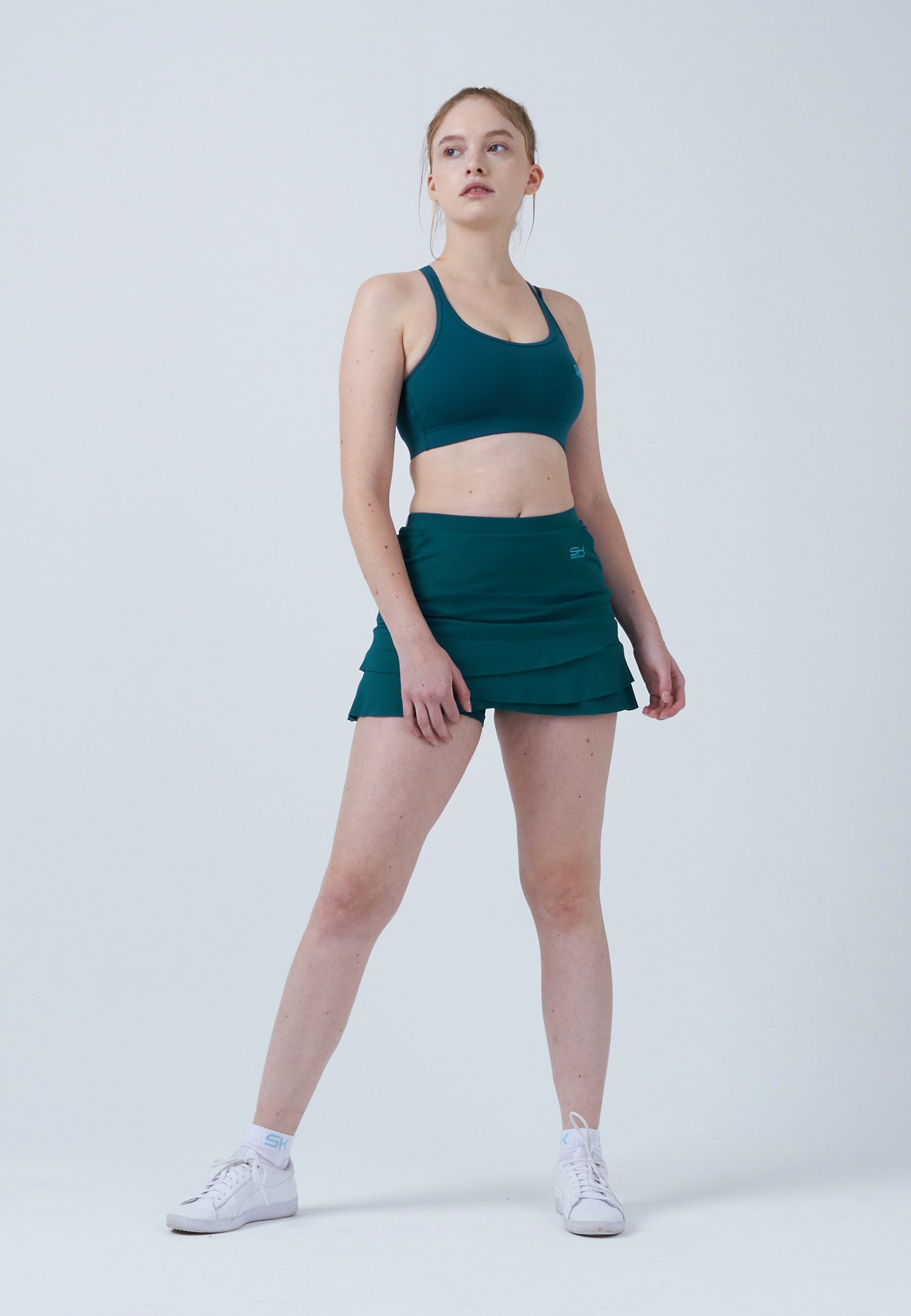 SPORTKIND Tennisrock Tulip Tennis Rock Skort Mädchen & Damen petrol grün