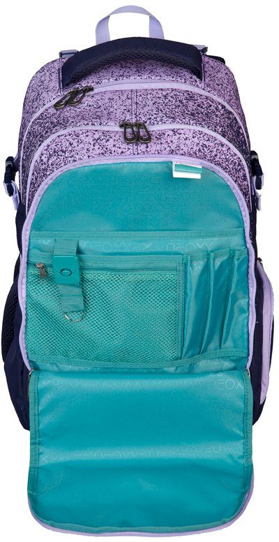 neoxx Schulrucksack Active, Glitterally perfect, aus recycelten PET-Flaschen