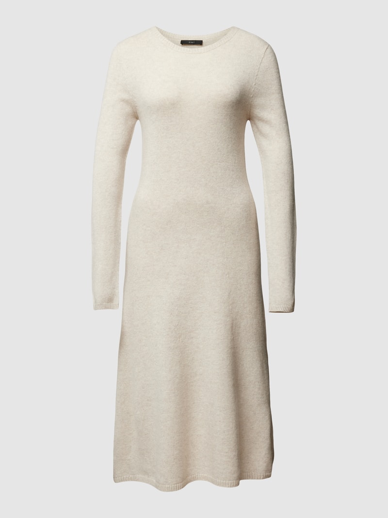 Strickkleid mit Rundhalsausschnitt in offwhite