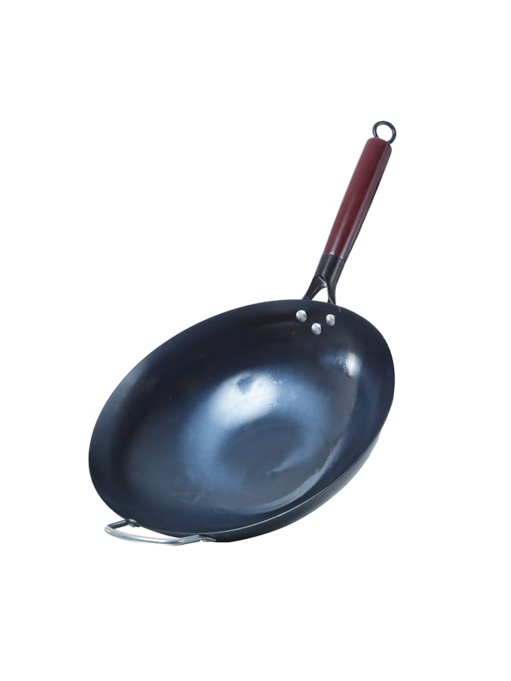 GORANDO WOK Pfanne für Gasherd Grill Eisen mit Holzgriff D: 32cm günstig kaufen onesize