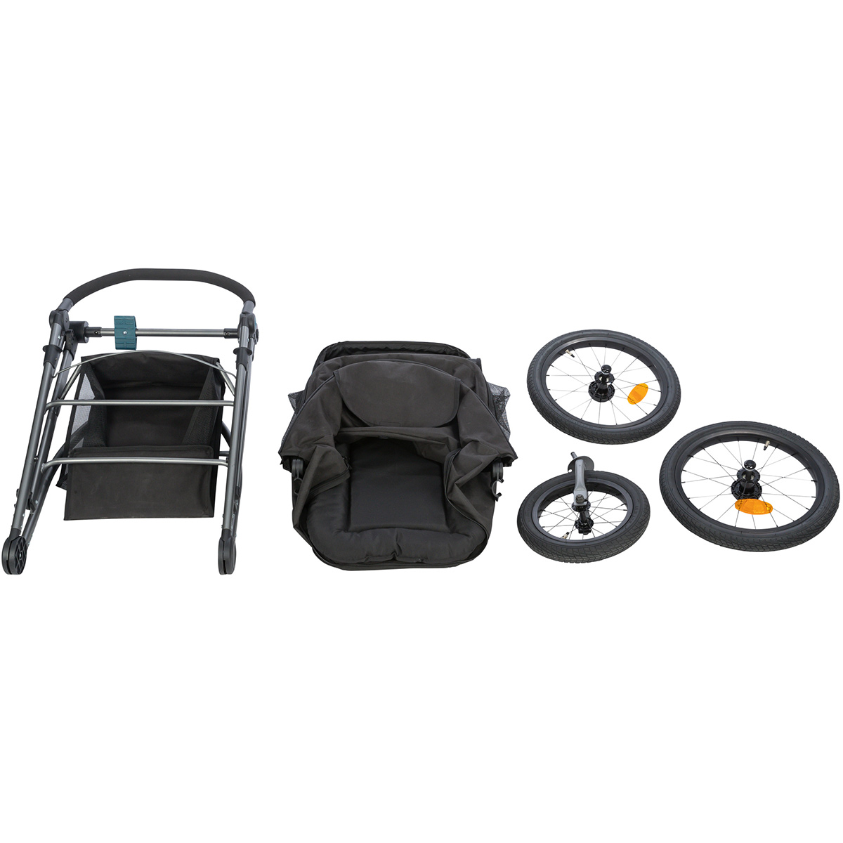 Trixie Buggy schwarz/petrol 60 × 112 × 120 cm - bis 12,5 kg