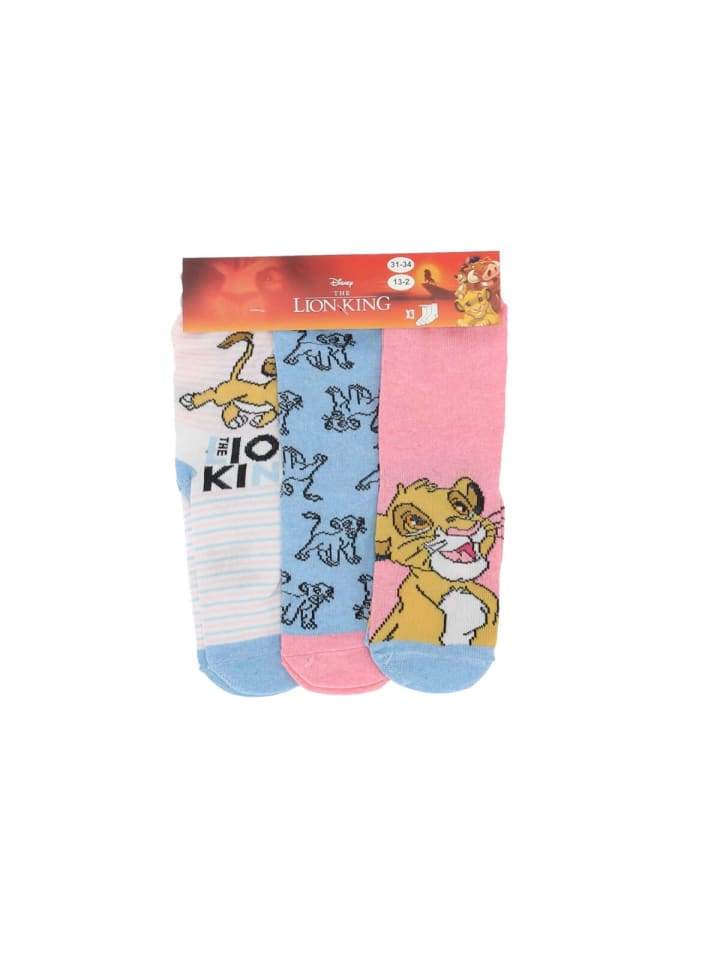 Disney Der König der Löwen Socken im 3er-Pack für Kinder in Blau günstig kaufen