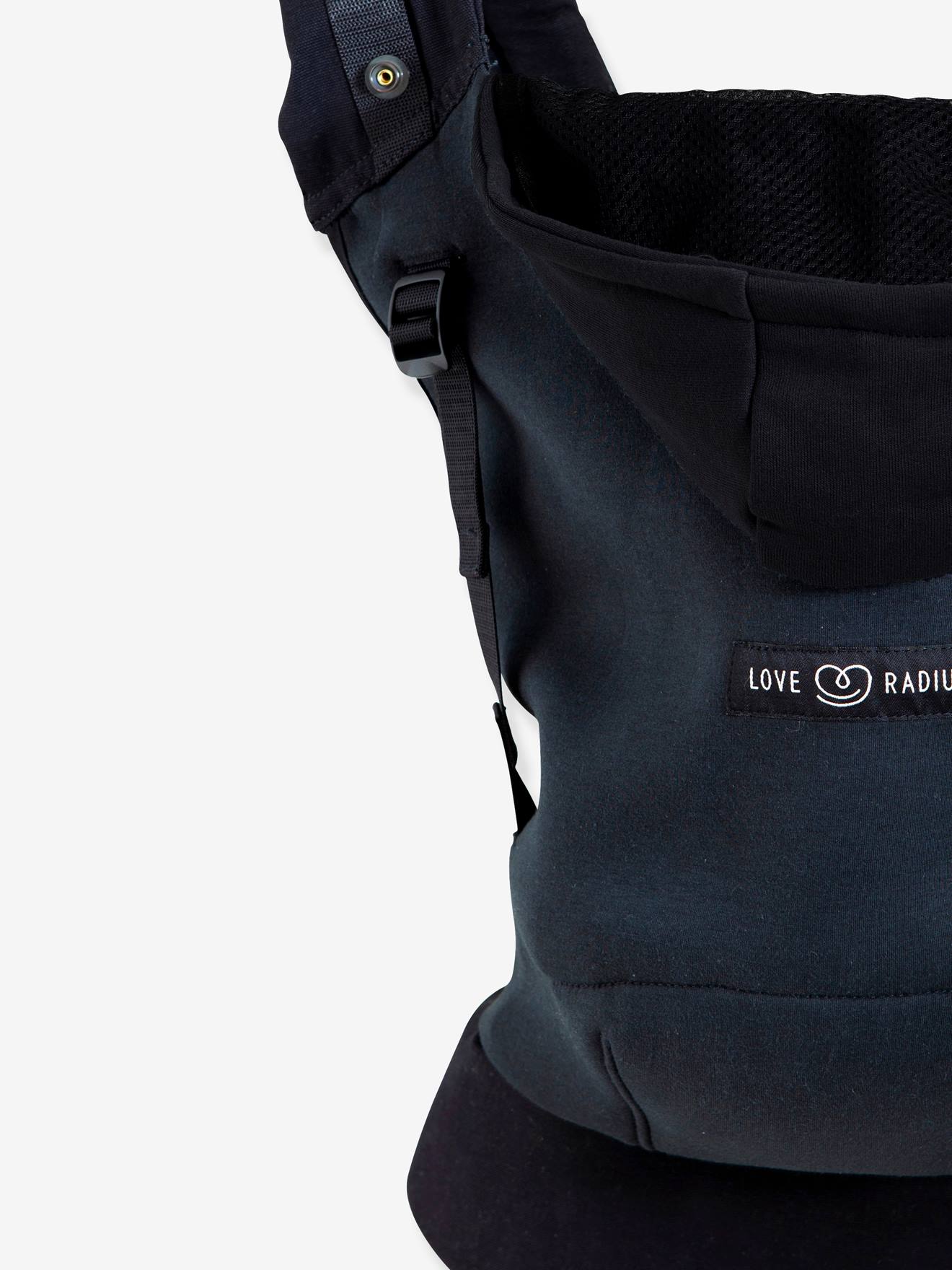 Pack HoodieCarrier + cale-tête et réhausseur LOVE RADIUS gris flanelle