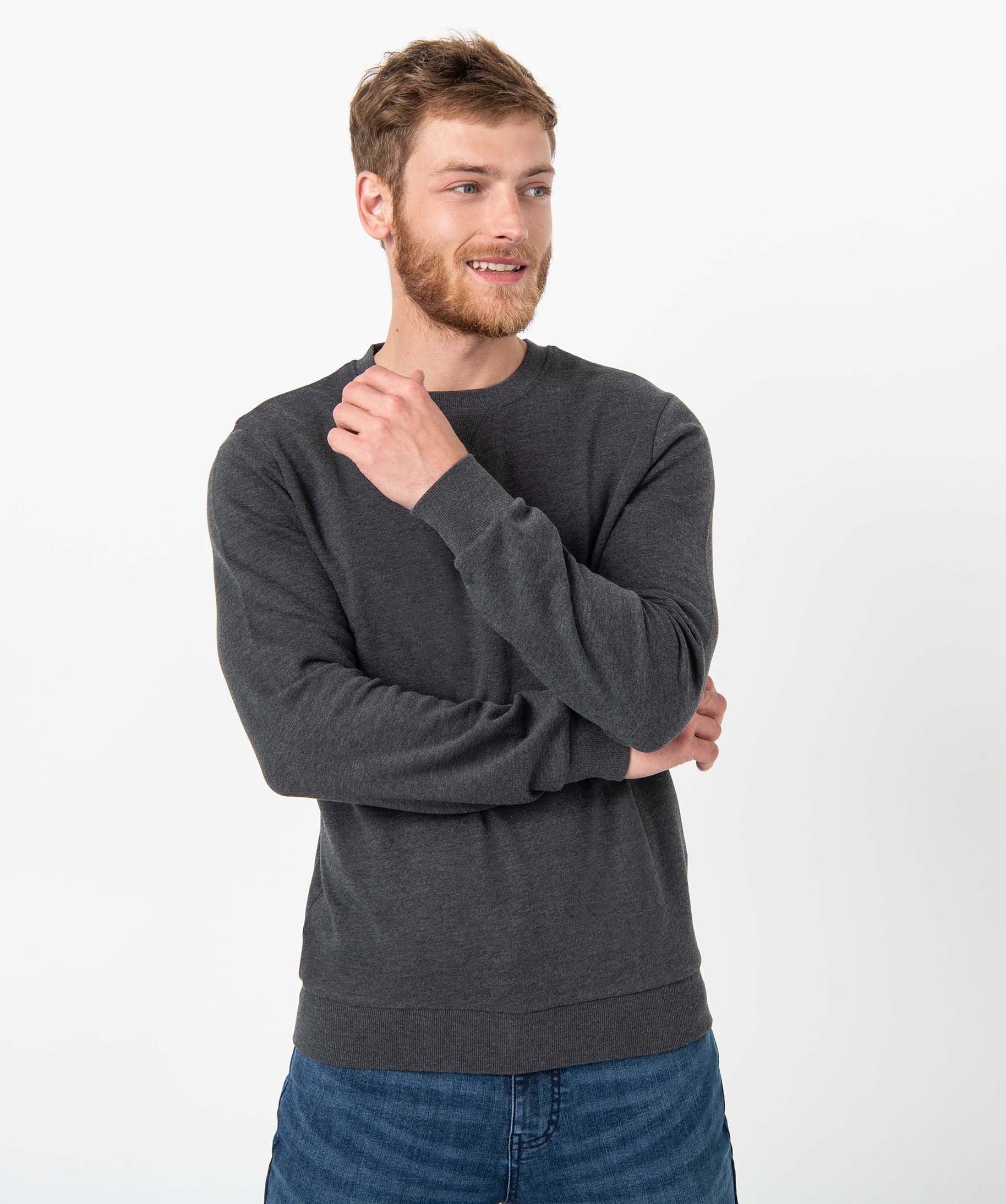 Sweat homme avec intérieur molletonné gris | GEMO