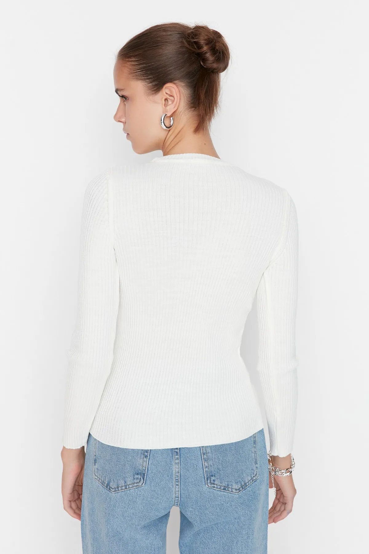 Trendyol Collection  Schwarz-weißer Strickpullover