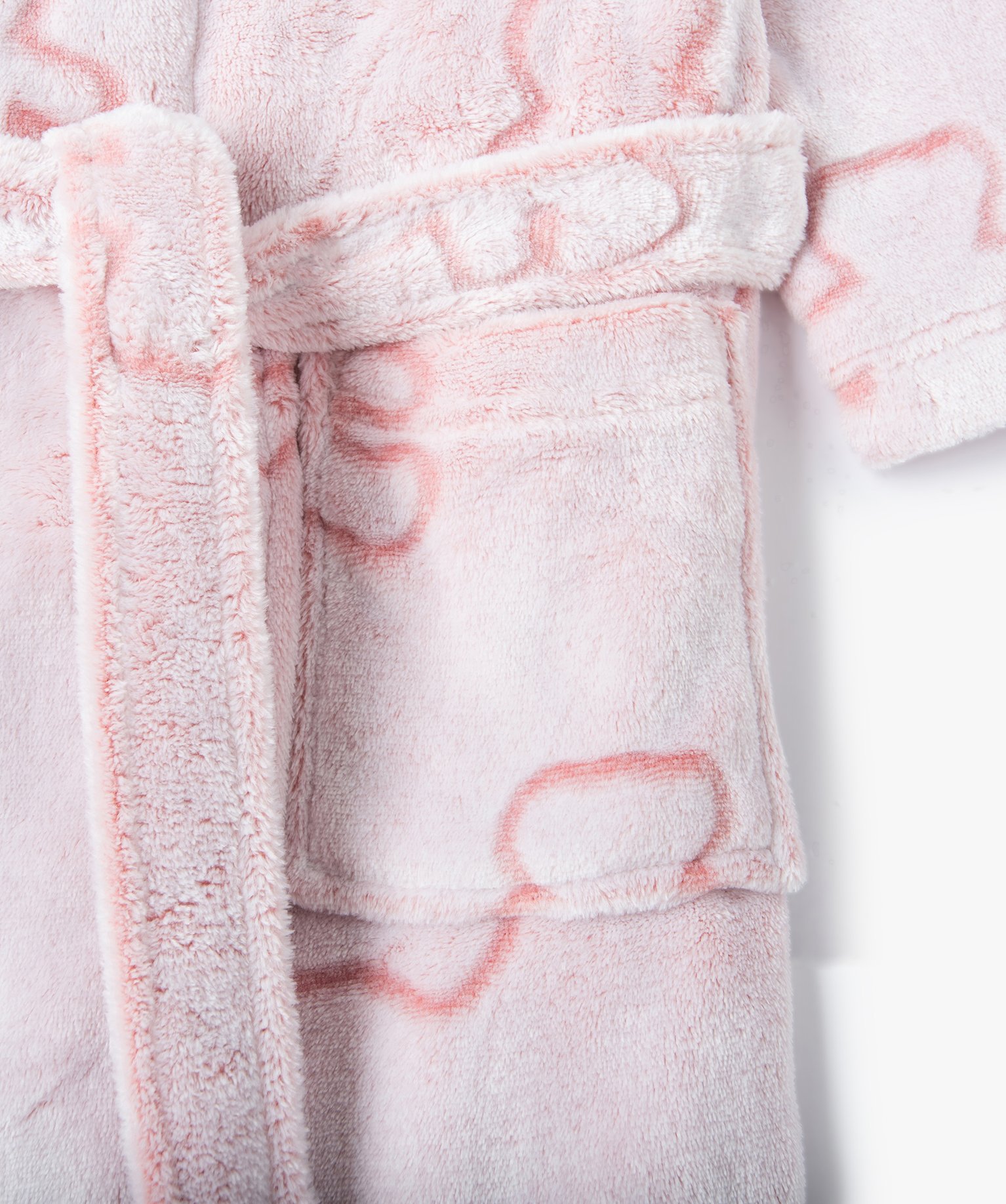 Robe de chambre fille à motifs avec capuche animée - LuluC... rose | GEMO