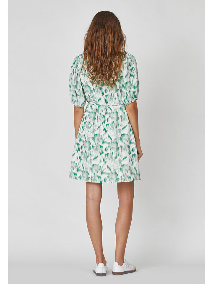 SisterS point Kleid in Grün/ Weiß günstig kaufen
