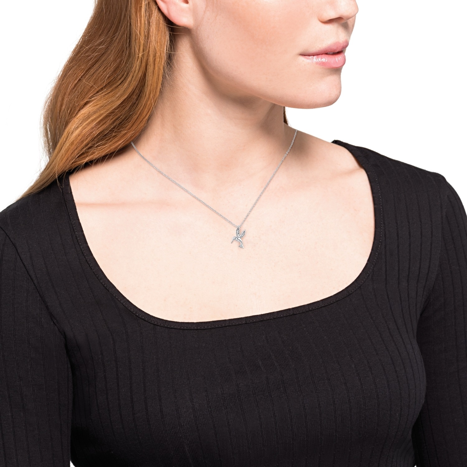 Kette mit Anhänger für Damen. 925 Sterling Silber | Kolibri