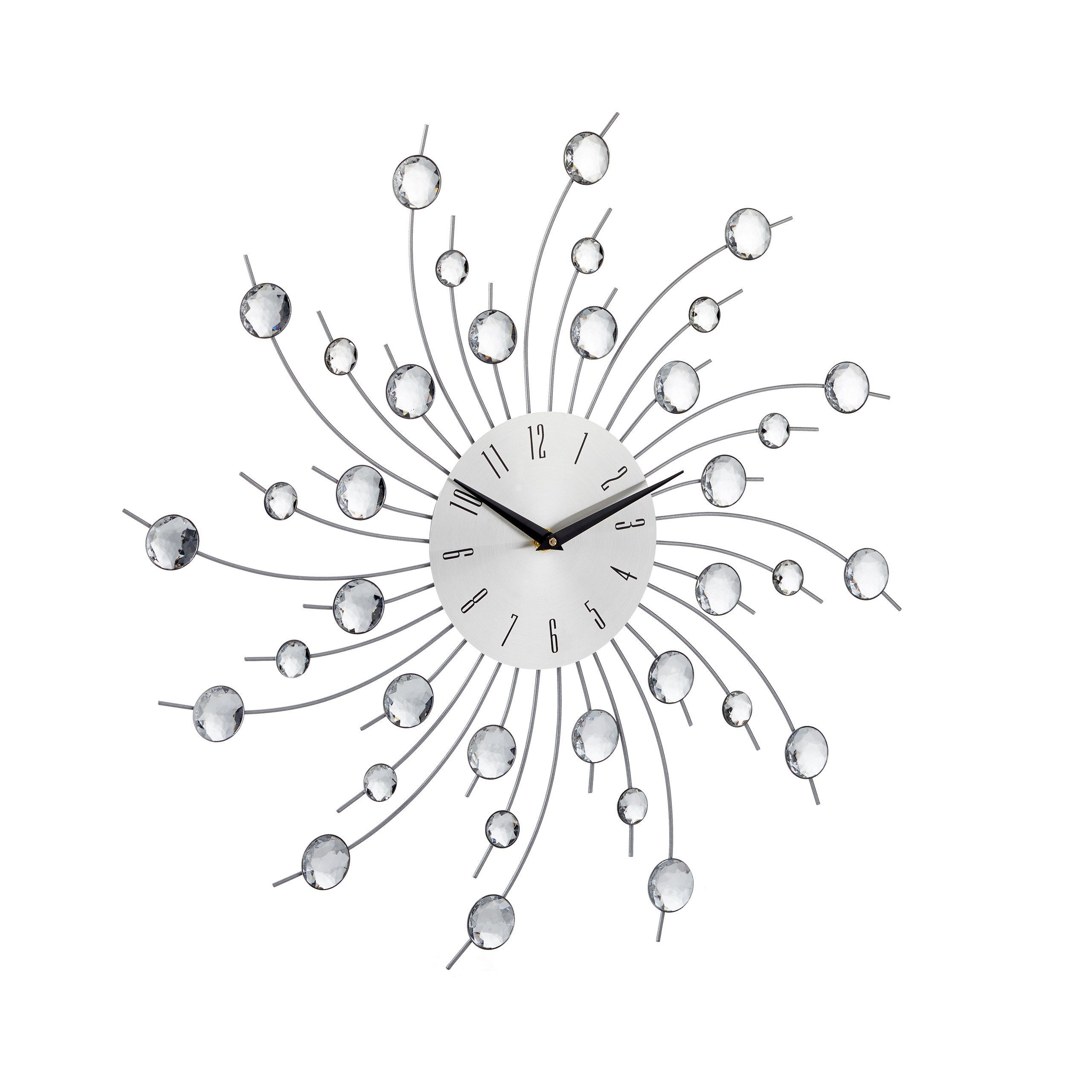 relaxdays Wanduhr Wanduhr XL mit Glitzer