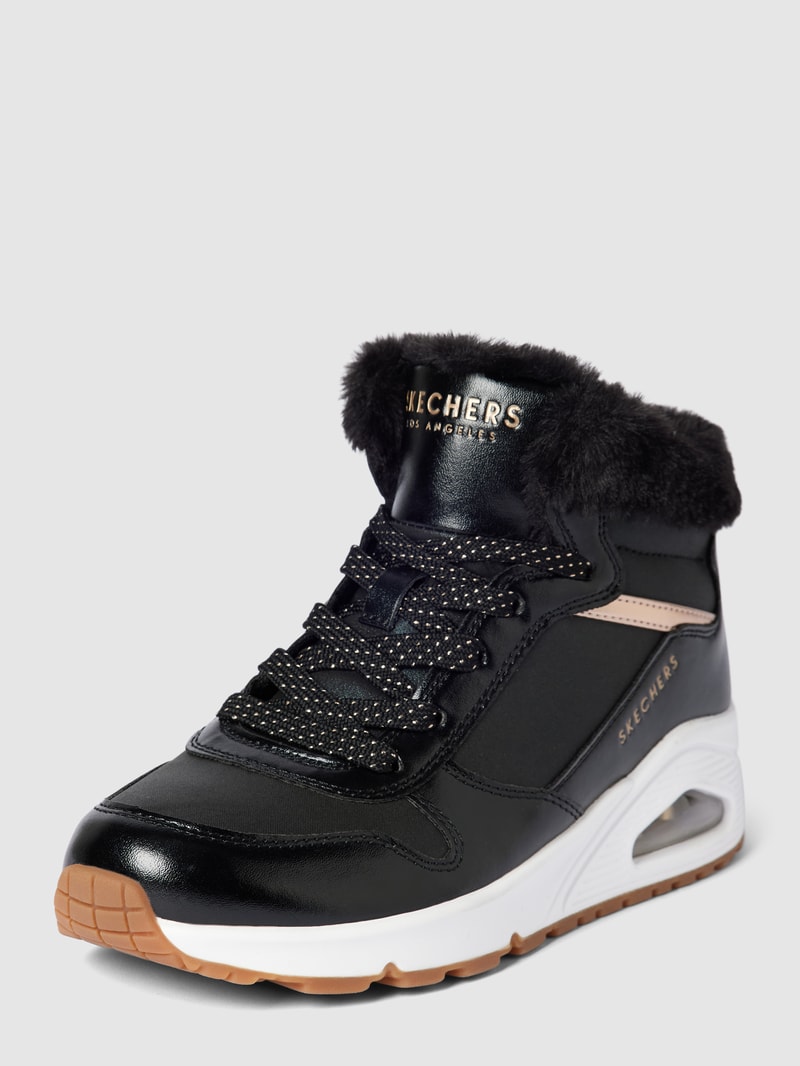 High Top Sneaker mit Label-Details Modell 'UNO - COZY ON AIR' in schwarz