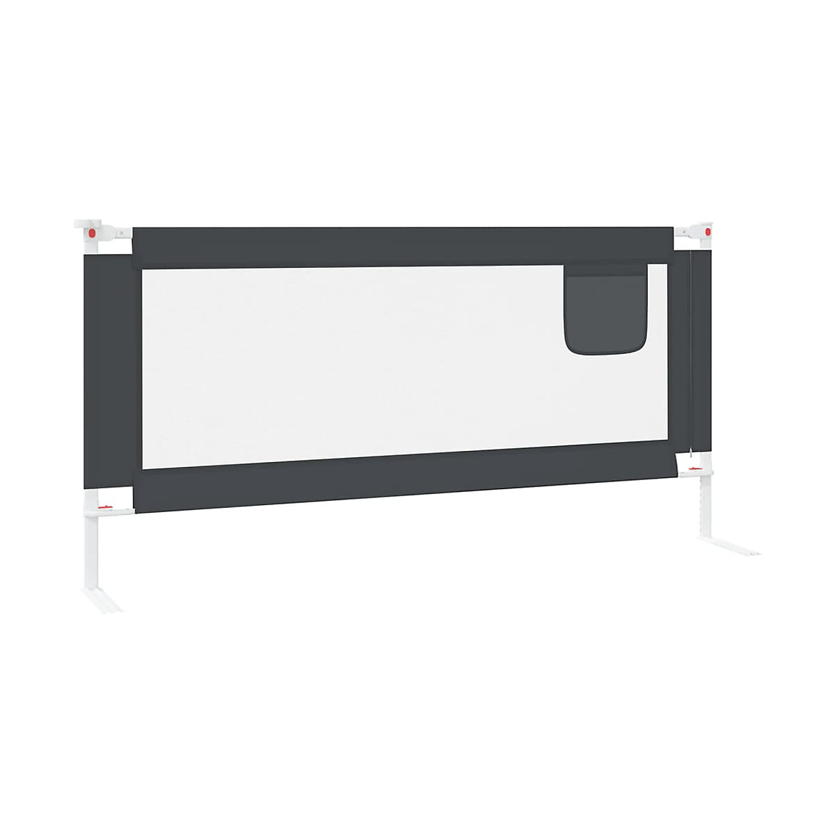 Kleinkind-Bettschutzgitter Dunkelgrau 190x25 cm Stoff