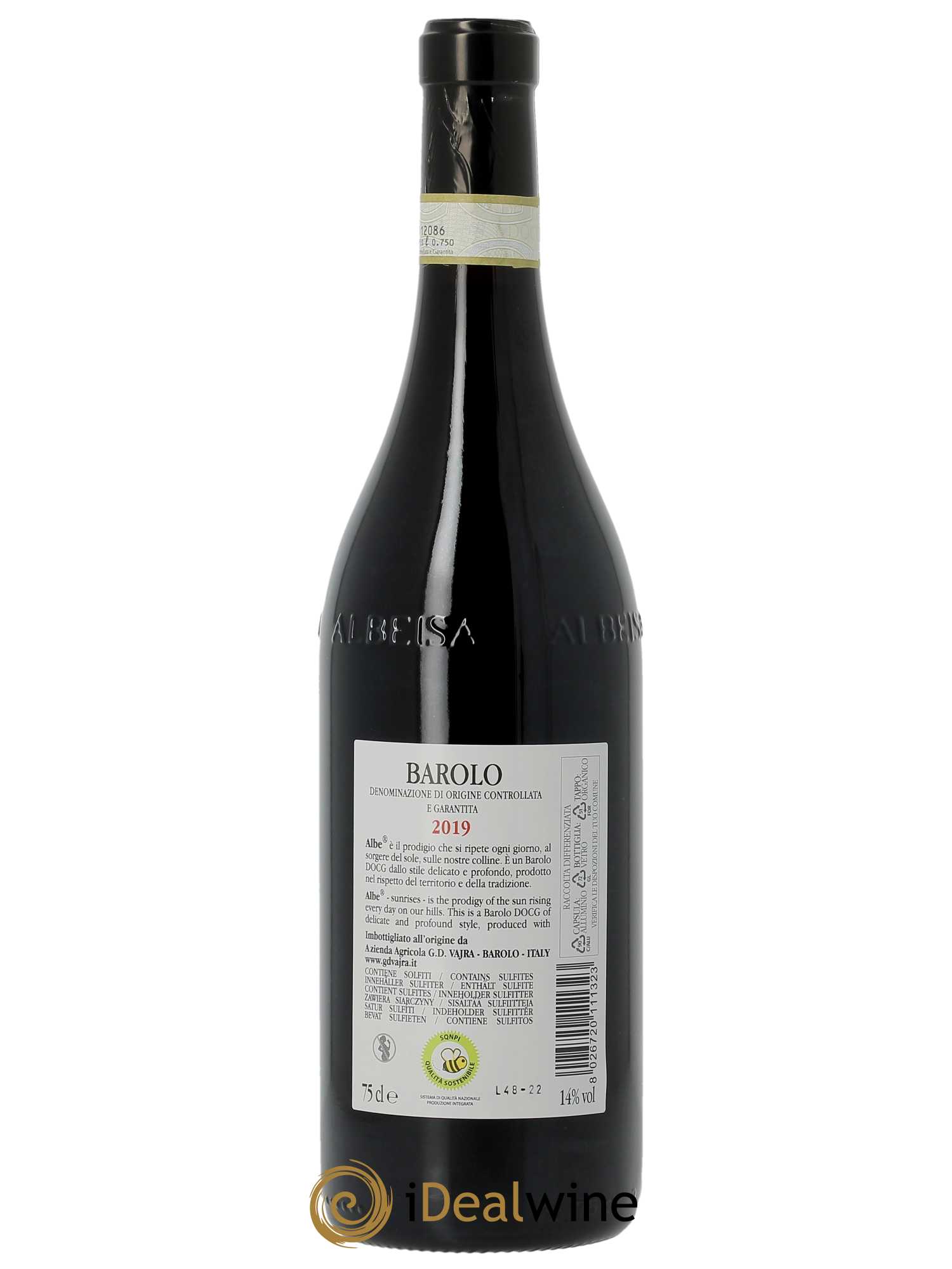 Barolo DOCG Bricco Albe G.D Vajra  2019 - Lot de 1 Bouteille