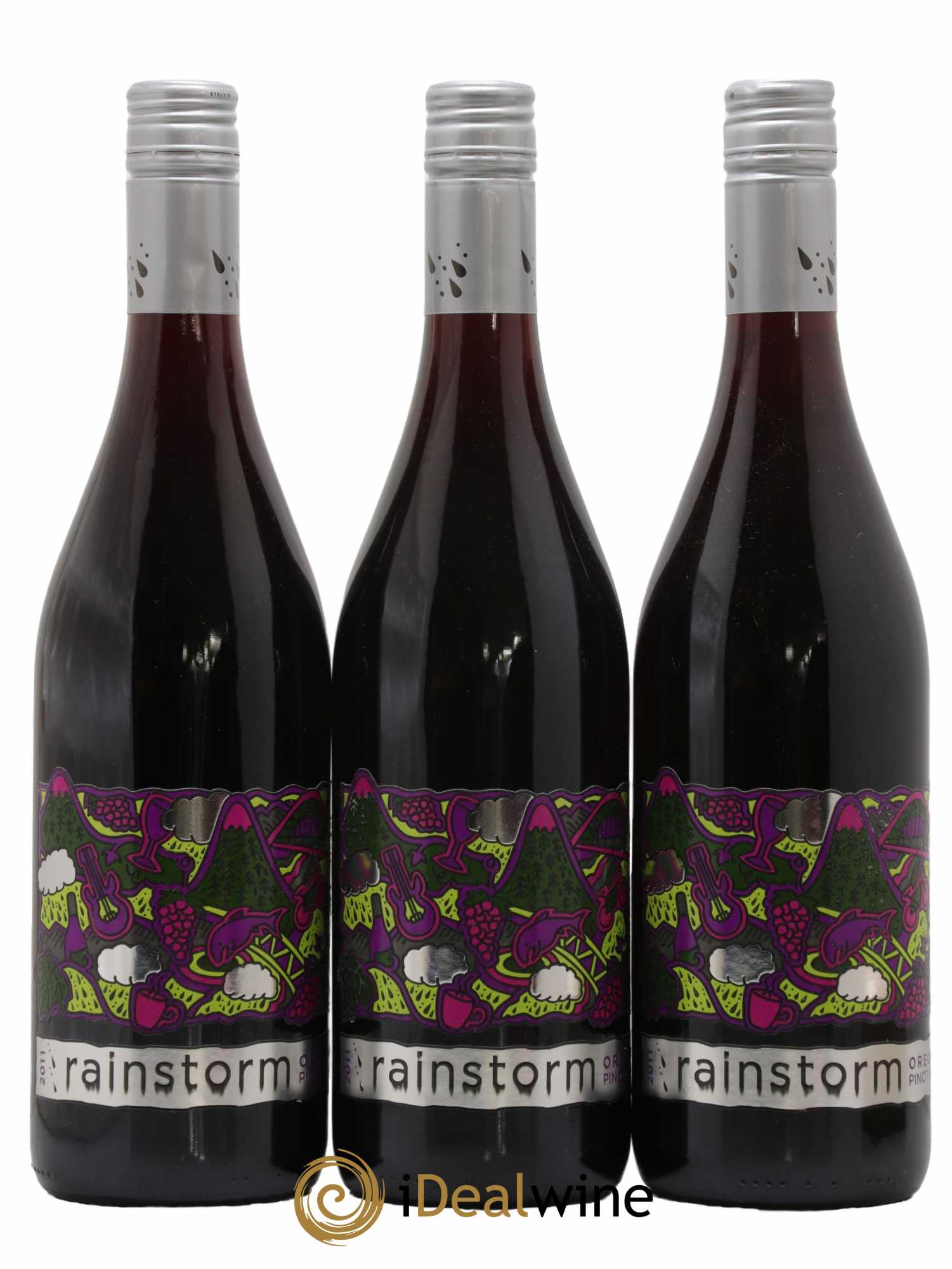 USA Oregon Pinot Noir Rainstorm 2011 - Lot de 6 Bouteilles