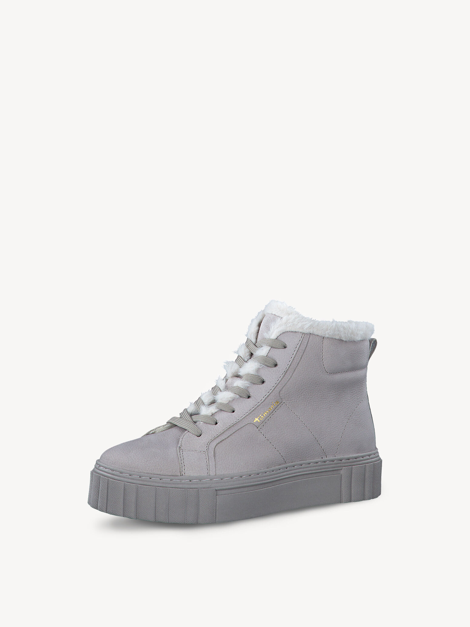 Bottine en cuir - gris doublure chaude