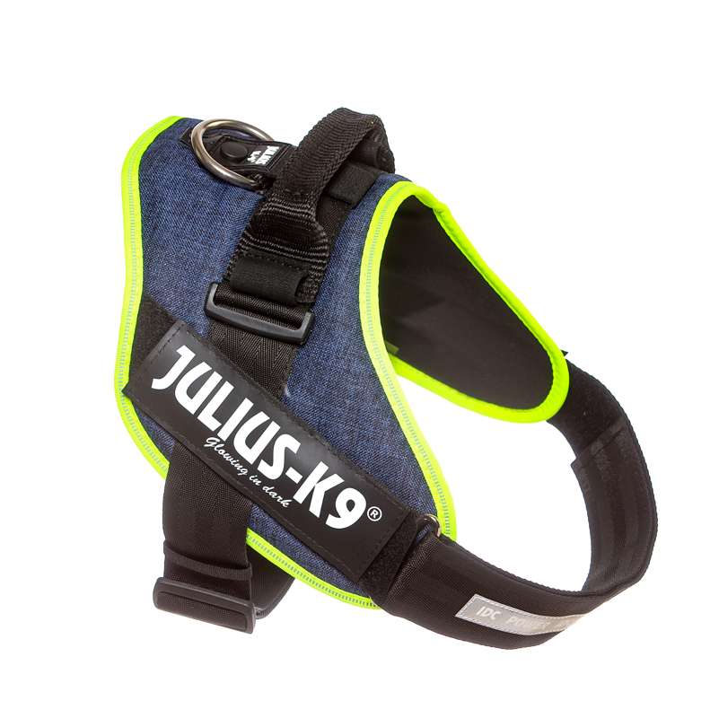 JULIUS-K9 Hundegeschirre JULIUS-K9 IDC Powergeschirr neon mix blau XL