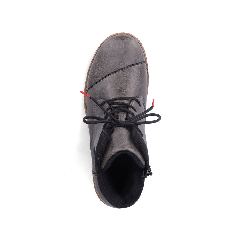 Rieker Damen Schnürstiefel platingrau