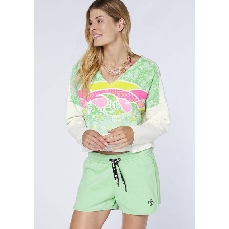 Chiemsee kurzer Loose-Fit Sweater Sweatshirt Damen