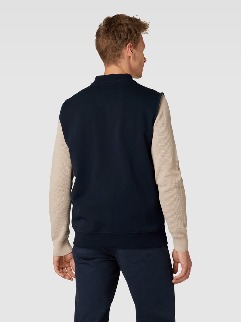 Steppweste mit Stehkragen in marineblau